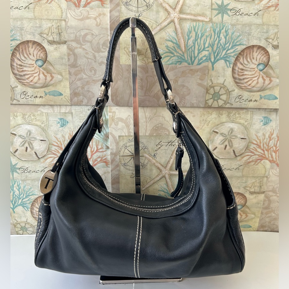 AS IS Tod’s Contrast-Stitch Leather Shoulder Bag